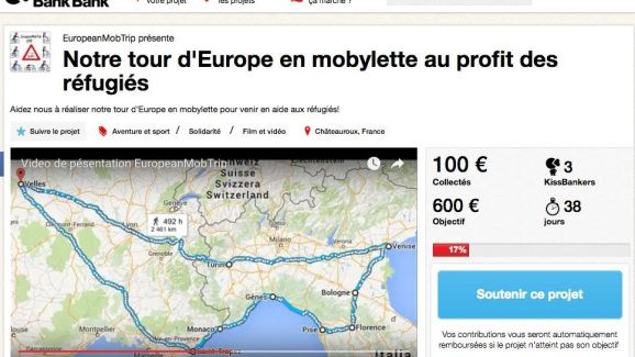 Voyage mob humanitaire EuropeanMobTrip : financement participatif