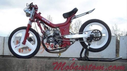 Mobylette Malaguti fifty rouge montée racing - Mobylette