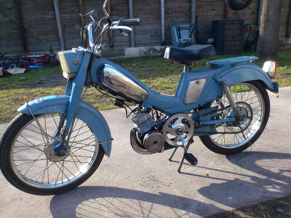 moto clásica mobylette ¨bleue¨ av88 / 1959 (esc - Acheter Motos